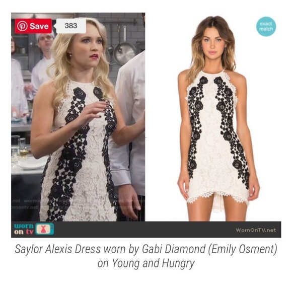 SAYLOR Alexis Mini Dress Size Small Cream & Black Lace Sleeveless - Picture 8 of 12